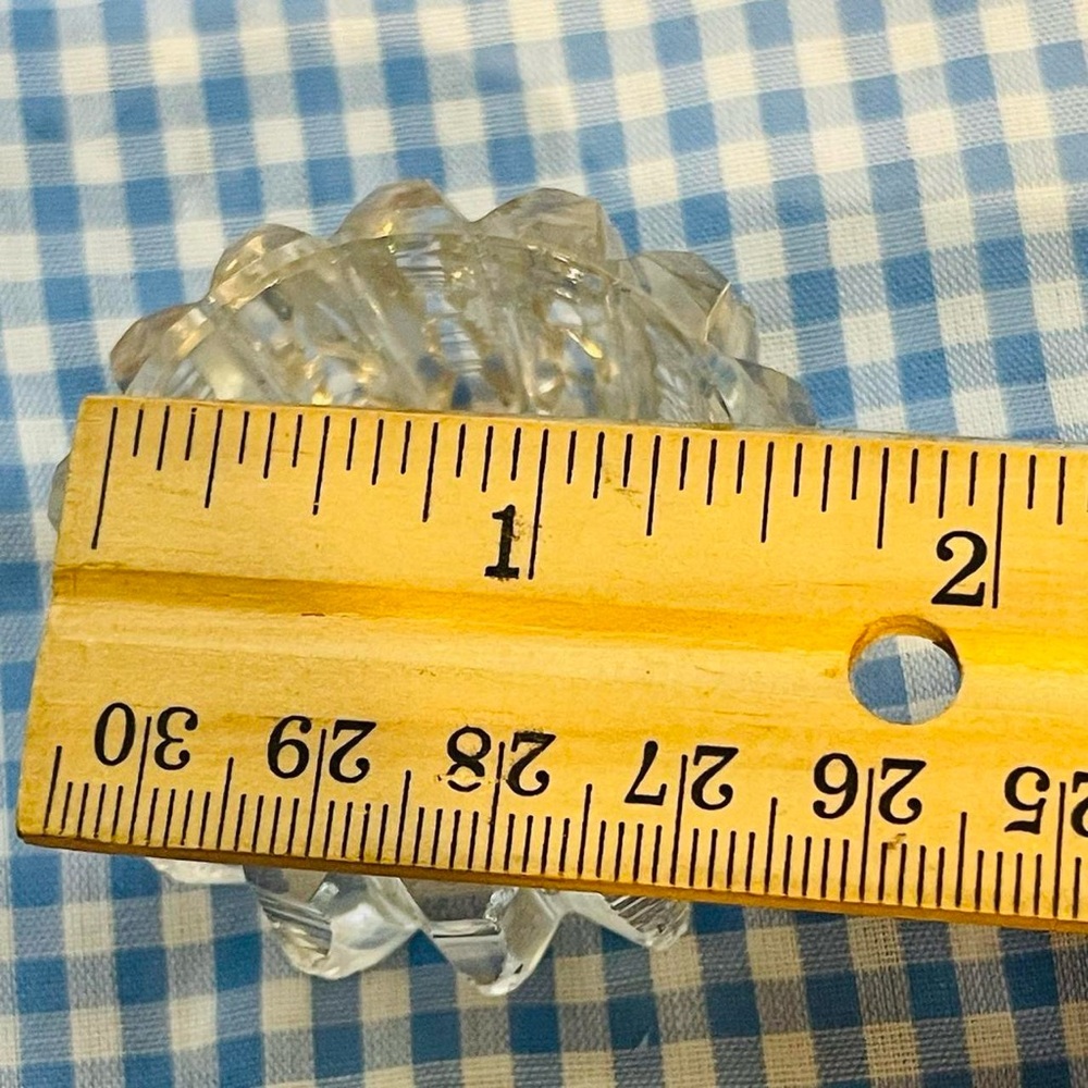 Vintage Cut Glass Set of 2 Salt Cellars Kitchen Dining Table Fancy Seasoning - Picture 3 of 6